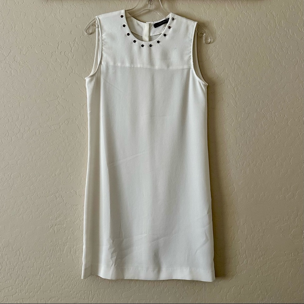 Zara Mini Sheath Dress With Rockstud Trim